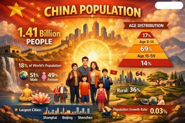 What is the population of China in 2026
