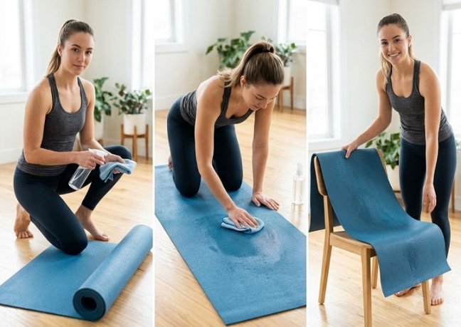 how to clean a yoga mat
